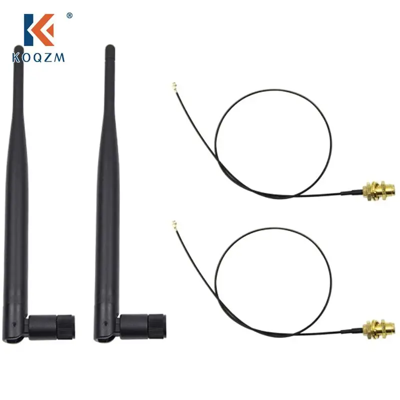 1 buc 5dBi 2.4 GHz, 5GHz Dual Band WiFi RP-SMA Antenă Cu 21cm Lungime U. FL/IPEX Să RP SMA Cablu Coadă