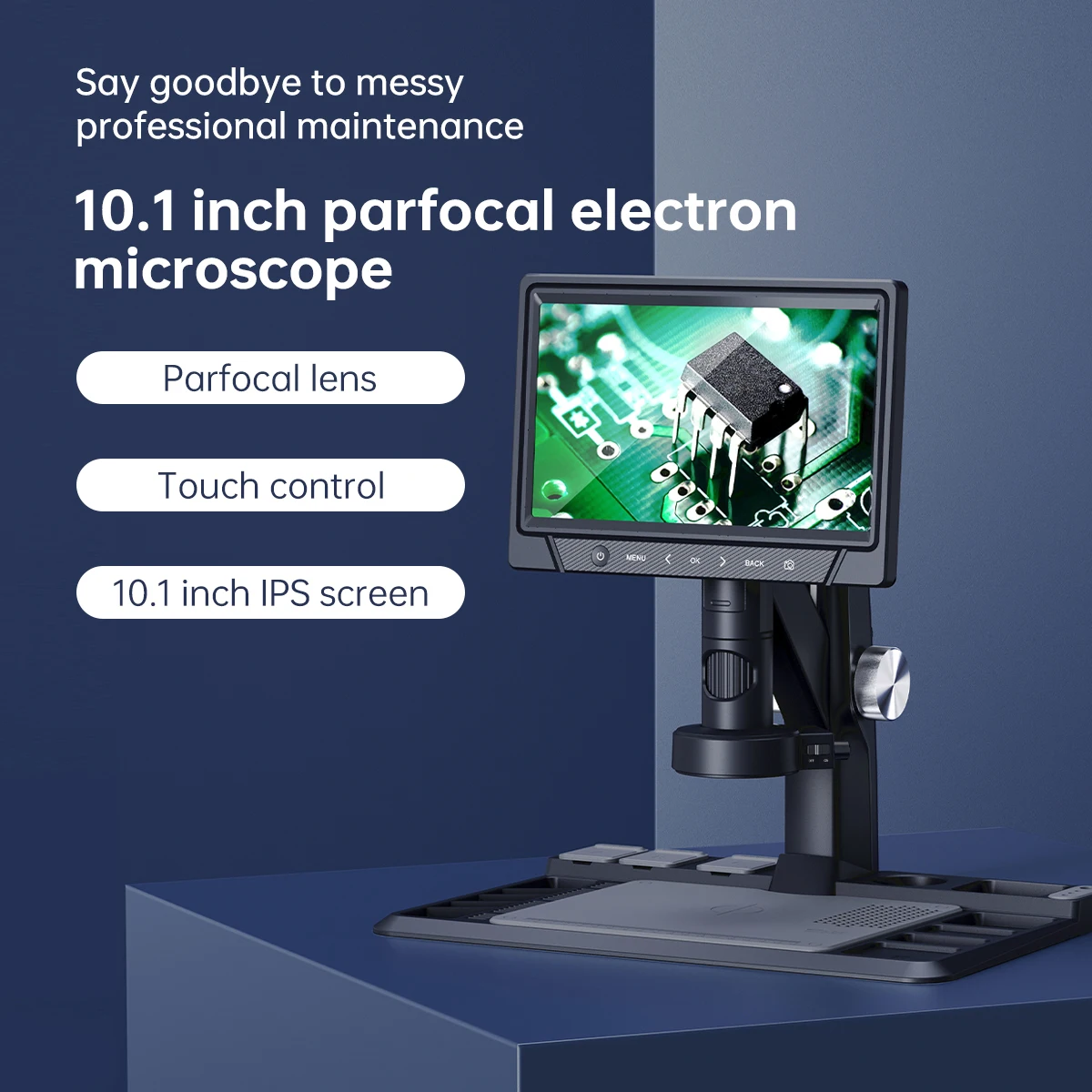 10.1 Inch Touch Screen 178Degree 12MP 50-1600X Continuă Focal Microscop Digital Portabil Endoscop CMOS Borescope Otoscop