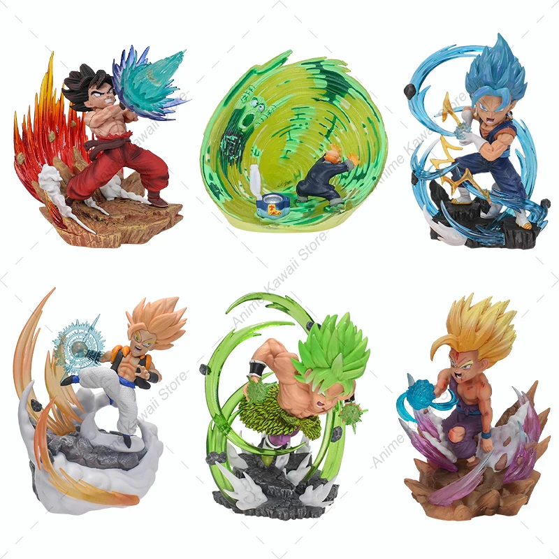 Anime Dragon Ball Z Figura Scene cu Efecte Speciale Goku, Gohan, Gotenks Vegetto Broly DBZ Super Saiyan PVC figurina Jucarie Cadouri