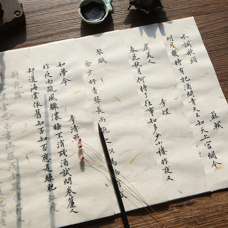 Chineză Tradițională Poem Perie Caligrafie Caiet Mic Script-Ul Regulat Perie Caligrafie Caiet Xuan Hârtie De Caiet Quaderno