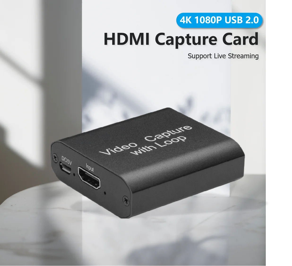 De înaltă Definiție Video Capture Card HDMI-Compatibil Cu USB2.0 Placa De Captură Record De Joc Live Streaming De Difuzare