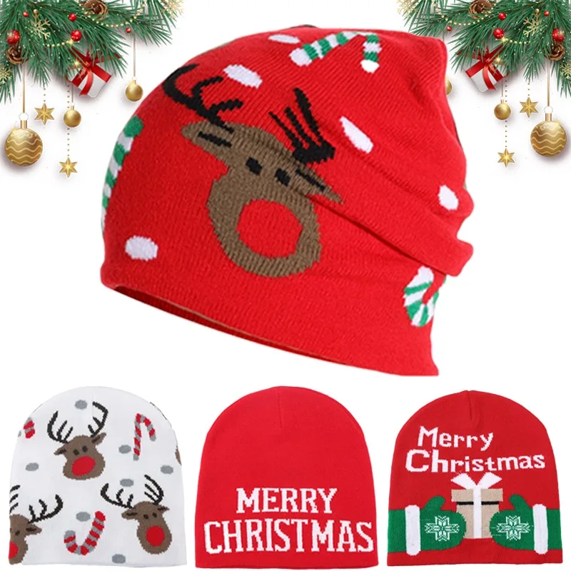 Femei Barbati Tricotat Beanie Pălărie De Crăciun Drăguț Elan Capac Roșu Chelioși Căciuli De Iarnă Lână Cald Rece Capace De Anul Nou Festivalul De Pălării Cadou